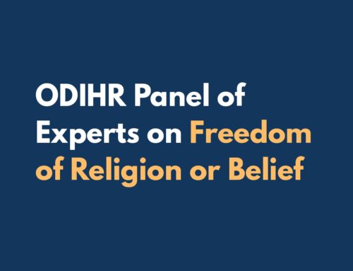 President of RfP Europe, expert of FoRB at the OSCE/ODIHR